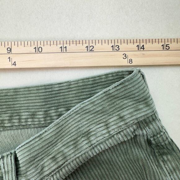 Gap Denim Corduroy Pant Mens 32x30 Green High Rise Button Up #151206-03-1 Cotton - Picture 7 of 10